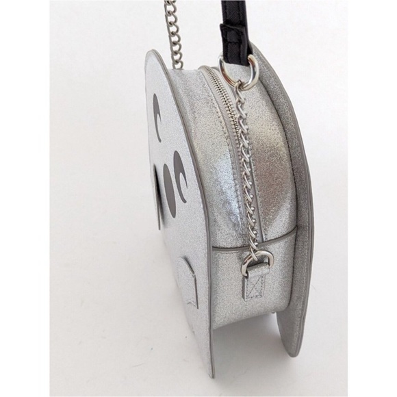 Sparkly Silver Ghost Crossbody Bag Halloween - Picture 9 of 16